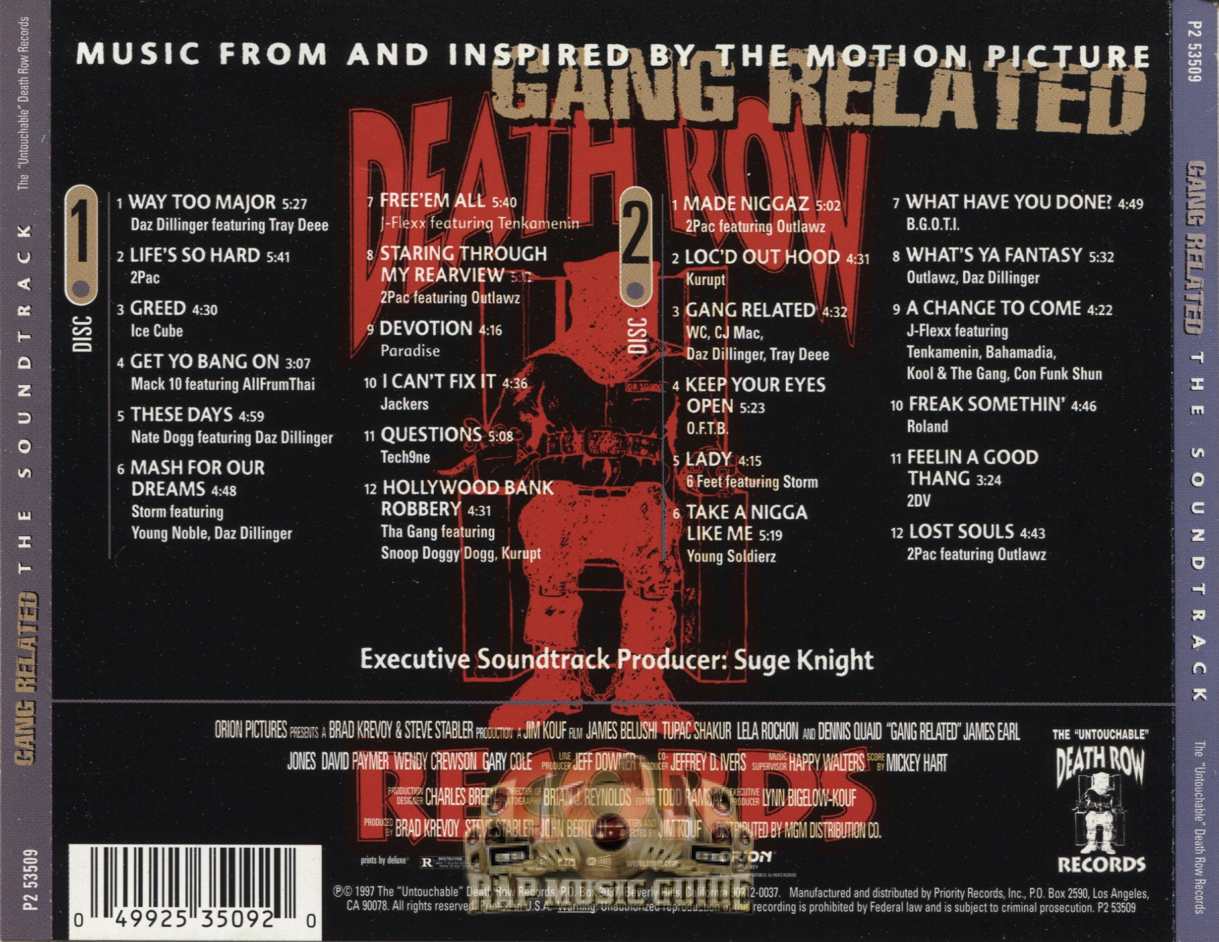 Gang Related The Soundtrack CD Rap Music Guide